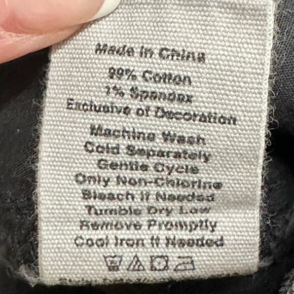 NWOT | Avec Les Filles | Hi-Rise Button Fly Skinny Jeans | Black | Size 28 - Picture 8 of 12